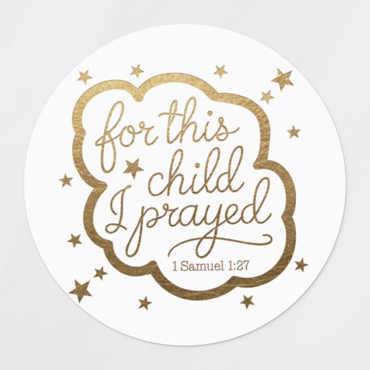 Bijbelvers uit 1 Samuel 1:27 Labels (Design 3)