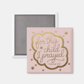 Bijbelvers uit 1 Samuel 1:27 Magneet (Voorkant / Achterkant)