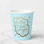 Bijbelvers uit 1 Samuel 1:27 Papieren Bekers (Achterkant)