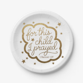 Bijbelvers uit 1 Samuël 1:27 Papieren Bord