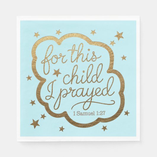 Bijbelvers uit 1 Samuel 1:27 Servet (Voorkant)