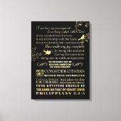 Bijbelvers uit de Schrift - Filippenzen 2: 1-5 Canvas Afdruk (Voorkant)