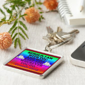 Bijbelvers uit Genesis 28:15. Button Sleutelhanger (Zijkant)