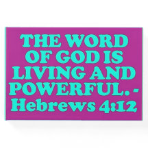 Bijbelvers uit Hebreeën 4:12.