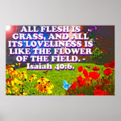 Bijbelvers uit Isaiah 40:6. Poster (Voorkant)