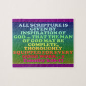 Bijbelvers van 2 Timothy 3:16-17. Legpuzzel (Horizontaal)
