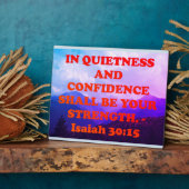 Bijbelvers van Isaiah 30:15. Fotoplaat (Zijkant)