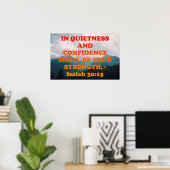 Bijbelvers van Isaiah 30:15. Poster (Thuiskantoor)