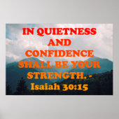 Bijbelvers van Isaiah 30:15. Poster (Voorkant)