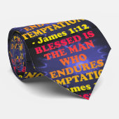 Bijbelvers van James 1:12. Stropdas (Opgerold)