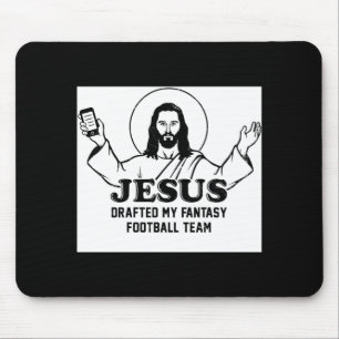 Bijbelvers van Jezus opgestelde Fantasy Football T Muismat