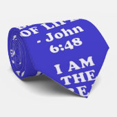 Bijbelvers van John 6:48. Stropdas (Opgerold)