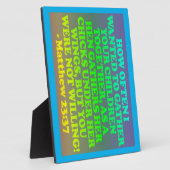 Bijbelvers van Matthew 23:37. Fotoplaat (Zijkant)