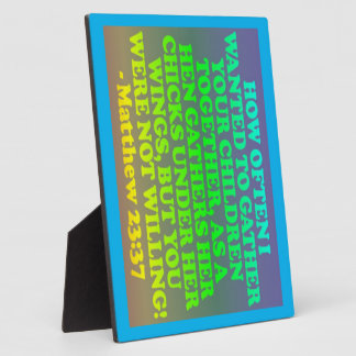 Bijbelvers van Matthew 23:37. Fotoplaat