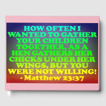 Bijbelvers van Matthew 23:37.