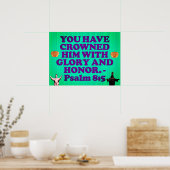 Bijbelvers van psalm 8:5. poster (Keuken)