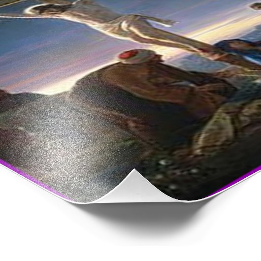 Bijbelvers van Romans 5:8. Foto Afdruk (Hoek)