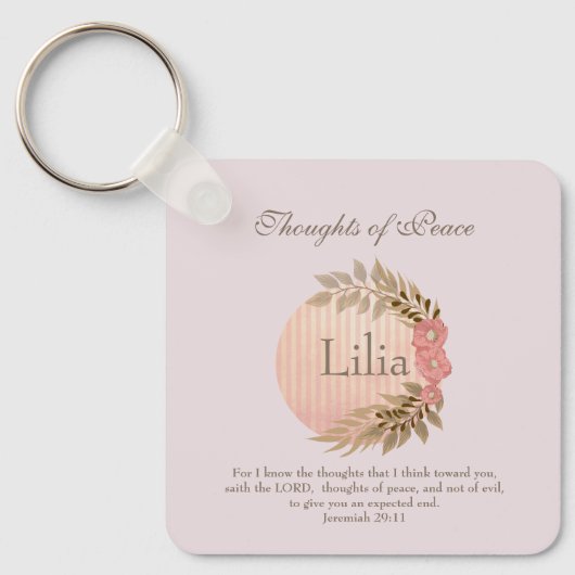 Bijbelvers van vrede sleutelhanger (Voorkant)