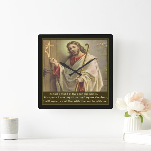 Bijbelvers Vierkante Klok (Huis)