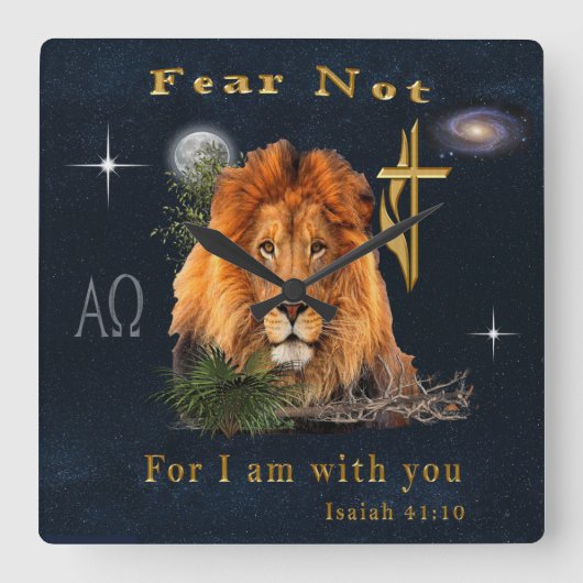 Bijbelvers Vierkante Klok (Voorkant)