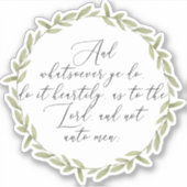 Bijbelvers - Vinyl gesneden Sticker KJV (Voorkant)