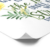 Bijbelvers Vlinder Roos Bloem Jesaja Poster (Hoek)