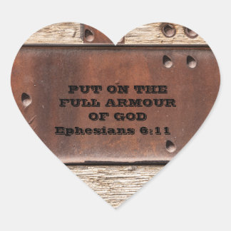 Bijbelvers Volledige wapenrusting van God Efeziërs Hart Sticker