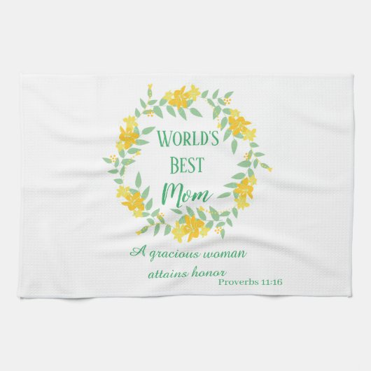 Bijbelvers voor 's werelds beste moeder theedoek (Horizontaal)