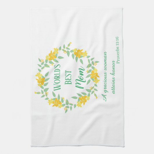 Bijbelvers voor 's werelds beste moeder theedoek (Verticaal)