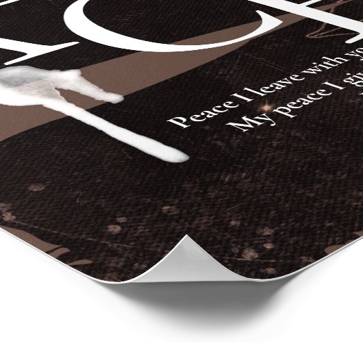 Bijbelvers - VREDE Ik laat met u - Johannes 14:27 Poster (Hoek)