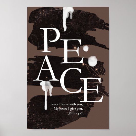 Bijbelvers - VREDE Ik laat met u - Johannes 14:27 Poster (Voorkant)