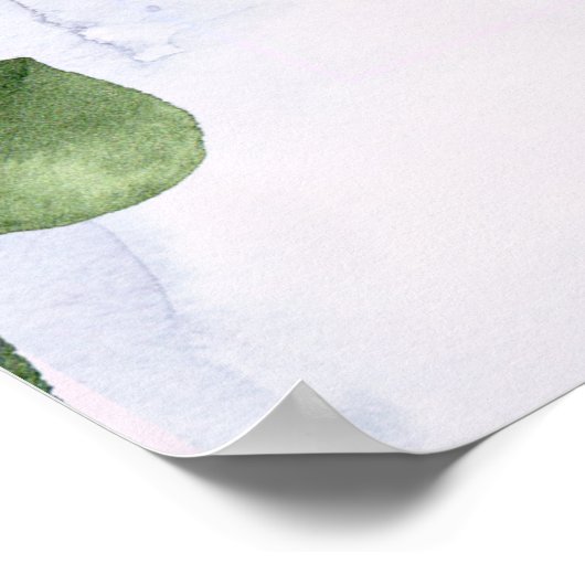 Bijbelvers waterverf eucalyptus poster (Hoek)