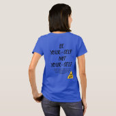 Bijbelvers Wees jezelf 2 Korintiërs 5:17 Blauw T-shirt (Achterkant volledig)