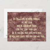 Bijbelvers: Wees sterk Briefkaart (Voorkant / Achterkant)