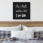 Bijbelvers Wees stil en weet dat ik God Print ben (Insitu (Slaapkamer))