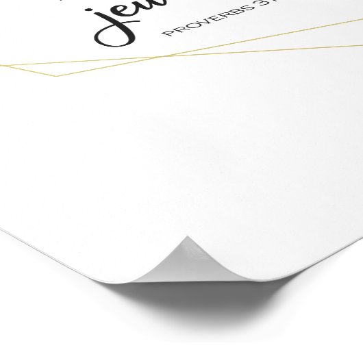 Bijbelvers, ze is veel waardevoller dan juwelen poster (Hoek)