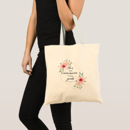 Bijbelvers, ze is veel waardevoller dan juwelen tote bag
