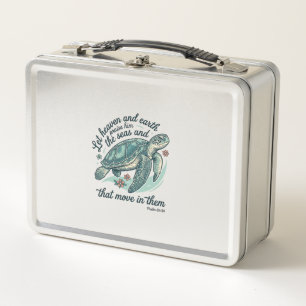 Bijbelvers Zeeschildpad Vintage Gravure Ontwerp_1