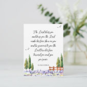 Bijbelvers - zegen: De Lord-scriptie Briefkaart (Staand voorkant)