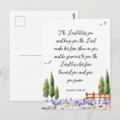 Bijbelvers - zegen: De Lord-scriptie Briefkaart (Voorkant / Achterkant)