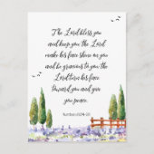 Bijbelvers - zegen: De Lord-scriptie Briefkaart (Voorkant)