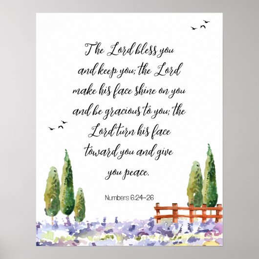 Bijbelvers - zegen: The Lord scripture poster (Voorkant)