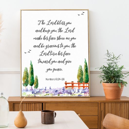 Bijbelvers - zegen: The Lord scripture poster