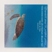 Bijbelverse 20x20 Schilderachtig Ocean Motivatie p Legpuzzel (Horizontaal)