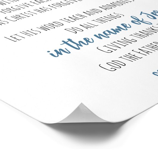 Bijbelverse Afbeelding van de Schuur van de Schuur Poster (Hoek)