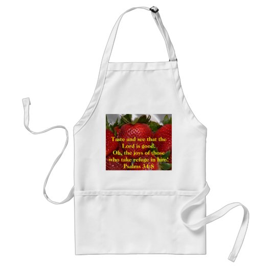 Bijbelverse Apron Psalms 34:8 Standaard Schort (Voorkant)