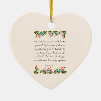 Bijbelverse Art - Luke 12:6-7 Keramisch Ornament