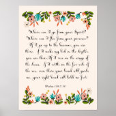 Bijbelverse art - psalm 139:7-10 poster (Voorkant)