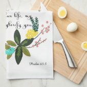 Bijbelverse art - psalm 63:3 theedoek (Quarter Fold)