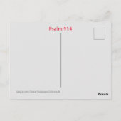 Bijbelverse Briefkaart Psalm 91:4 Veer (Achterkant)